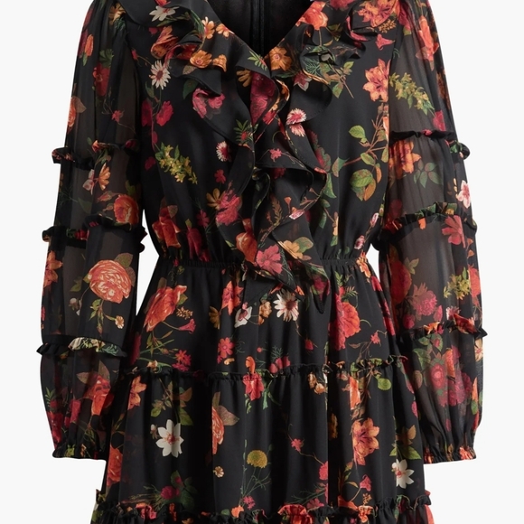 Floral Ruffle Dress CeCe - Picture 6 of 12